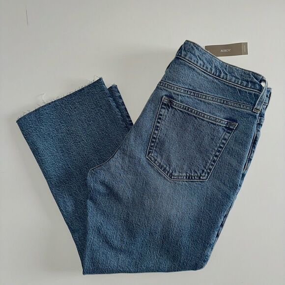 J Crew 9 Inch Demi Boot Crop Jeans NWT Size 29P Raw Hem Style BY239 - Picture 5 of 12